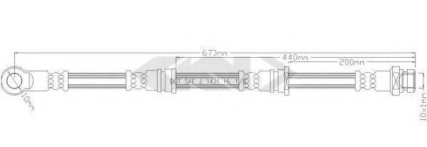 SPIDAN 338703 Гальмівний шланг