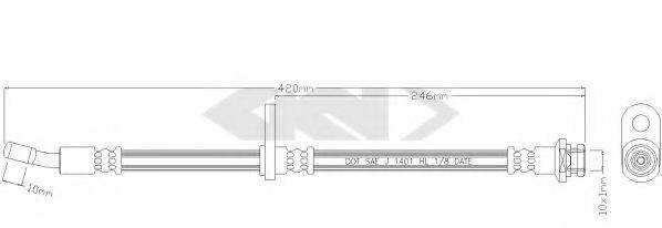 SPIDAN 339282 Гальмівний шланг