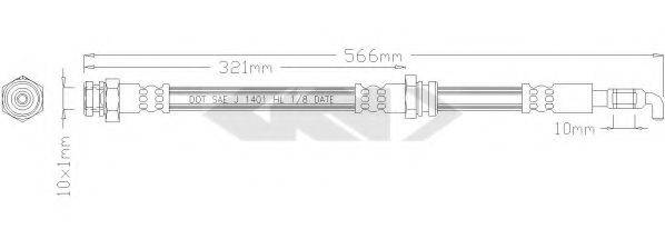 SPIDAN 340567 Гальмівний шланг