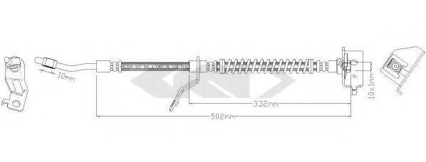 SPIDAN 340480 Гальмівний шланг