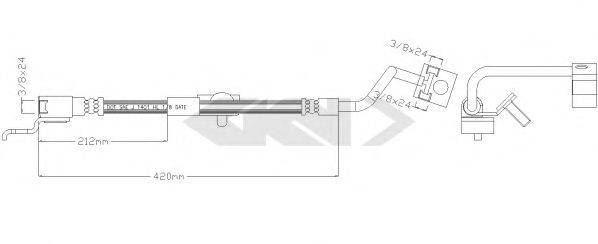 SPIDAN 340758 Гальмівний шланг
