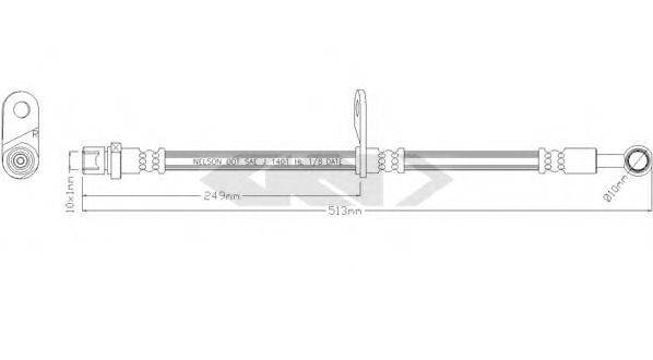 SPIDAN 340687 Гальмівний шланг