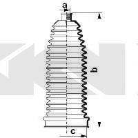 SPIDAN 84093 Пильовик, рульове управління