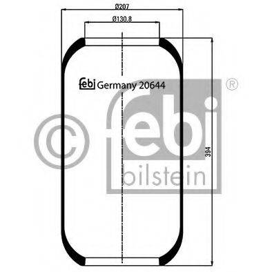 FEBI BILSTEIN 20644 Кожух пневматичної ресори