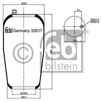 FEBI BILSTEIN 32817 Кожух пневматичної ресори