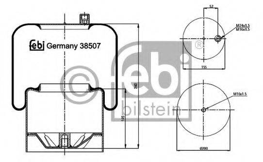 FEBI BILSTEIN 38507 Кожух пневматичної ресори