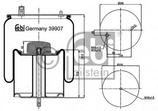 FEBI BILSTEIN 39907 Кожух пневматичної ресори