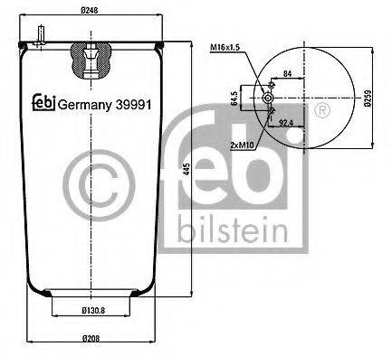 FEBI BILSTEIN 39991 Кожух пневматичної ресори