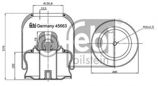 FEBI BILSTEIN 45663 Кожух пневматичної ресори