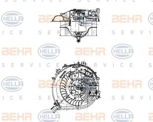 BEHR HELLA SERVICE 8EW009158321 Вентилятор салону