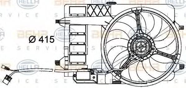 BEHR HELLA SERVICE 8EW351000291 Вентилятор, охолодження двигуна