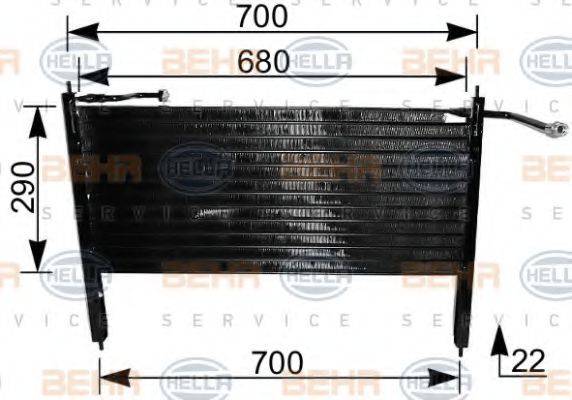 BEHR HELLA SERVICE 8FC351037031 Конденсатор, кондиціонер