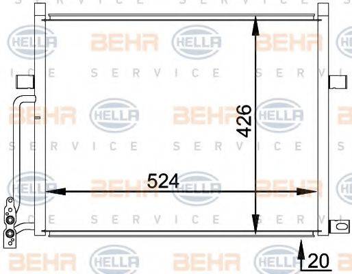 BEHR HELLA SERVICE 8FC351038201 Конденсатор, кондиціонер