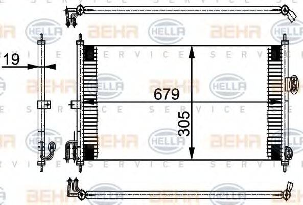 BEHR HELLA SERVICE 8FC351038581 Конденсатор, кондиціонер