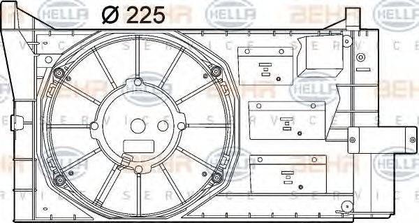 BEHR HELLA SERVICE 8EW351039631 Вентилятор, охолодження двигуна