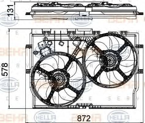 BEHR HELLA SERVICE 8EW351041441 Вентилятор, охолодження двигуна