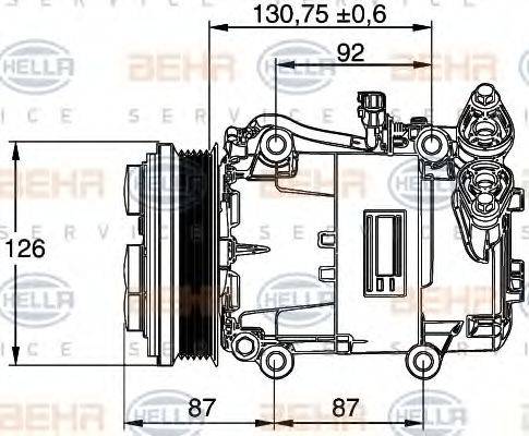 BEHR HELLA SERVICE 8FK351113451 Компресор, кондиціонер