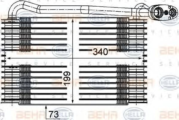 BEHR HELLA SERVICE 8FV351210171 Випарник, кондиціонер