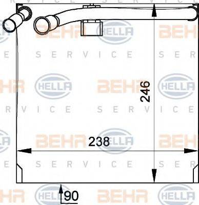 BEHR HELLA SERVICE 8FV351210321 Випарник, кондиціонер