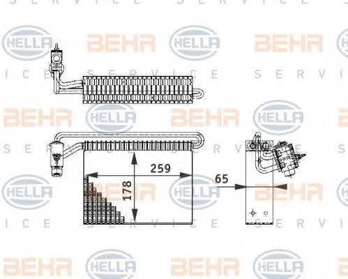 BEHR HELLA SERVICE 8FV351210721 Випарник, кондиціонер