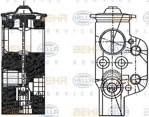 BEHR HELLA SERVICE 8UW351234161 Розширювальний клапан, кондиціонер