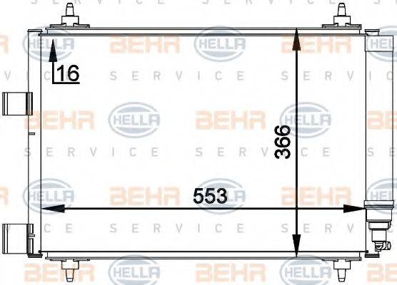 BEHR HELLA SERVICE 8FC351300661 Конденсатор, кондиціонер