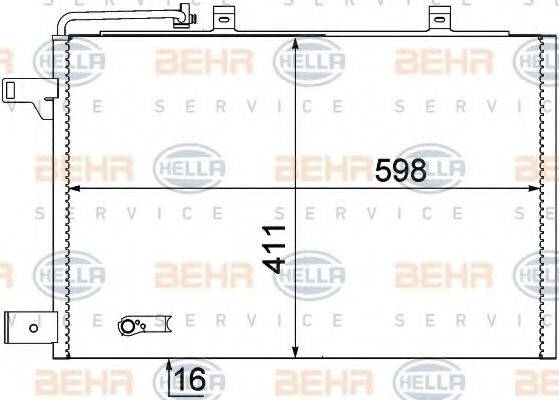 BEHR HELLA SERVICE 8FC351301684 Конденсатор, кондиціонер