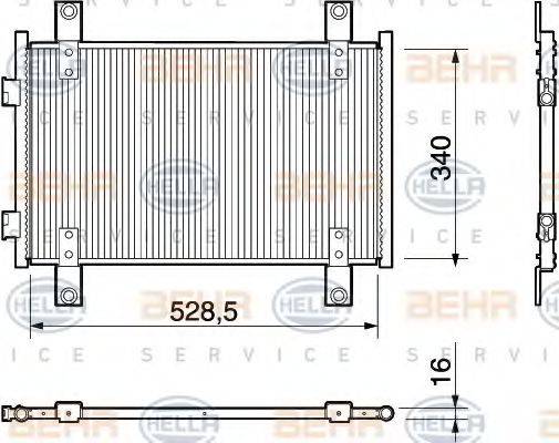 BEHR HELLA SERVICE 8FC351303581 Конденсатор, кондиціонер