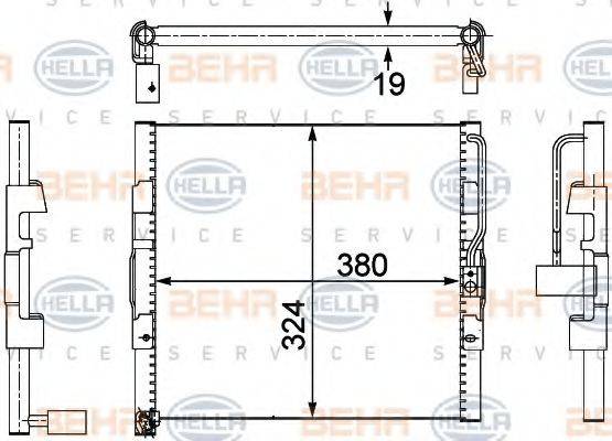 BEHR HELLA SERVICE 8FC351303711 Конденсатор, кондиціонер