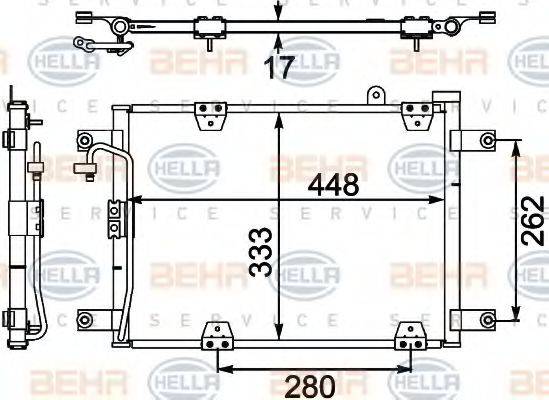 BEHR HELLA SERVICE 8FC351303781 Конденсатор, кондиціонер