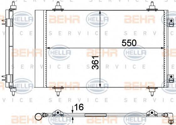 BEHR HELLA SERVICE 8FC351304281 Конденсатор, кондиціонер