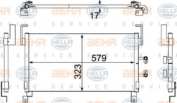 BEHR HELLA SERVICE 8FC351304371 Конденсатор, кондиціонер