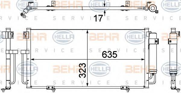 BEHR HELLA SERVICE 8FC351304391 Конденсатор, кондиціонер