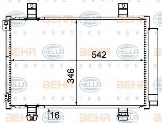 BEHR HELLA SERVICE 8FC351310291 Конденсатор, кондиціонер