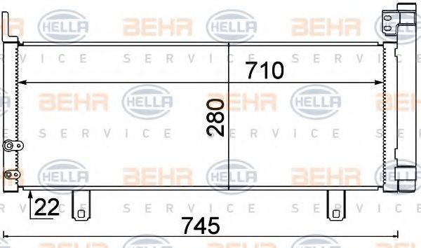 BEHR HELLA SERVICE 8FC351310651 Конденсатор, кондиціонер