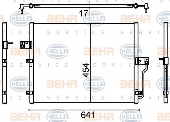 BEHR HELLA SERVICE 8FC351310711 Конденсатор, кондиціонер