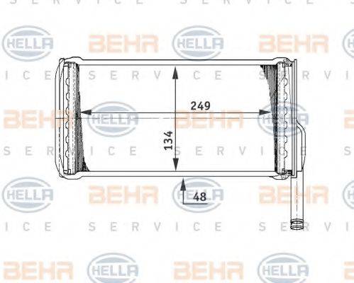 BEHR HELLA SERVICE 8FH351311541 Теплообмінник, опалення салону