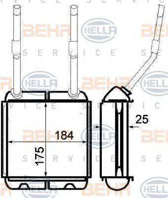 BEHR HELLA SERVICE 8FH351313031 Теплообмінник, опалення салону