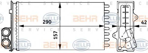 BEHR HELLA SERVICE 8FH351313441 Теплообмінник, опалення салону