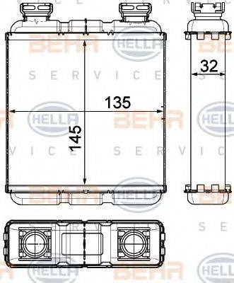 BEHR HELLA SERVICE 8FH351315481 Теплообмінник, опалення салону