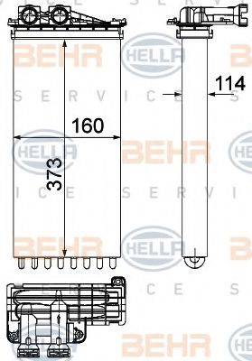 BEHR HELLA SERVICE 8FH351315581 Теплообмінник, опалення салону