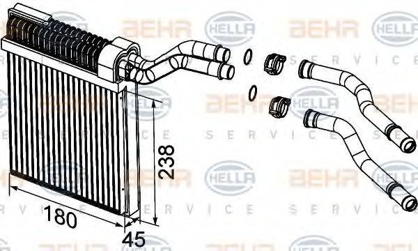 BEHR HELLA SERVICE 8FH351315621 Теплообмінник, опалення салону