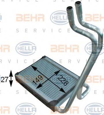 BEHR HELLA SERVICE 8FH351315721 Теплообмінник, опалення салону