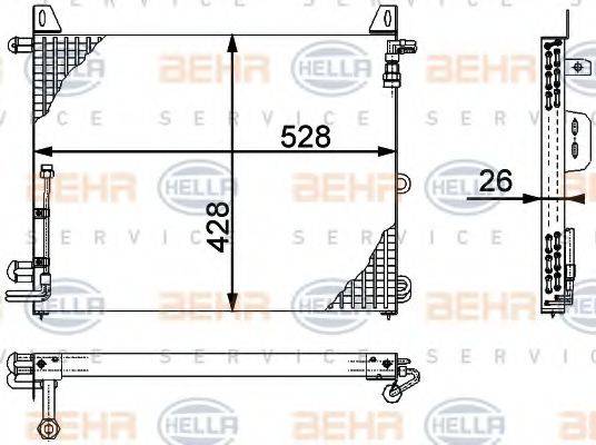 BEHR HELLA SERVICE 8FC351317181 Конденсатор, кондиціонер