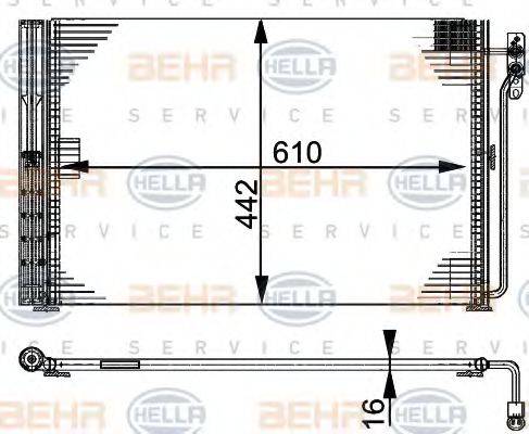 BEHR HELLA SERVICE 8FC351317481 Конденсатор, кондиціонер