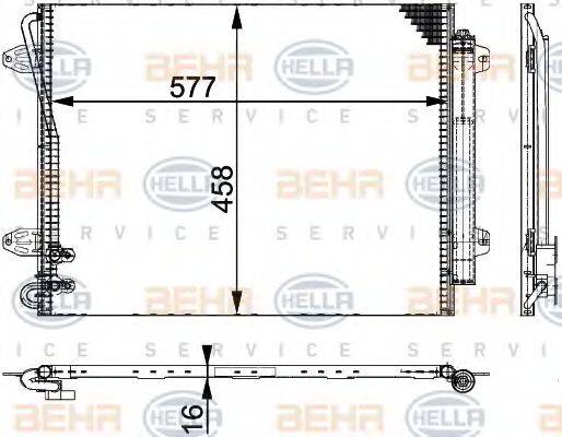 BEHR HELLA SERVICE 8FC351317551 Конденсатор, кондиціонер