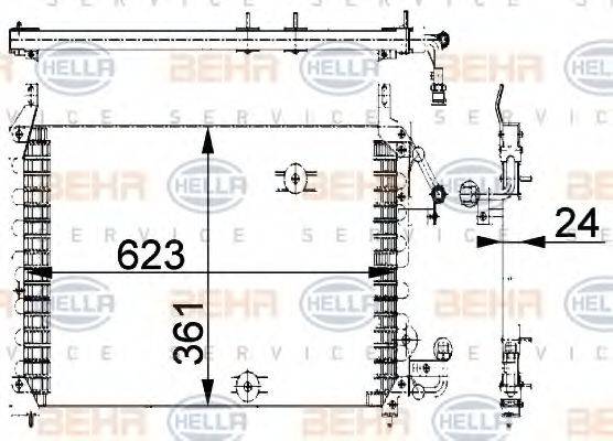 BEHR HELLA SERVICE 8FC351318031 Конденсатор, кондиціонер