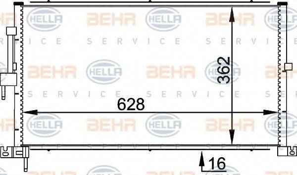 BEHR HELLA SERVICE 8FC351318311 Конденсатор, кондиціонер