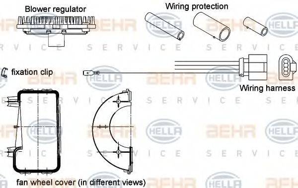 BEHR HELLA SERVICE 5HL351320801 Регулятор, вентилятор салону