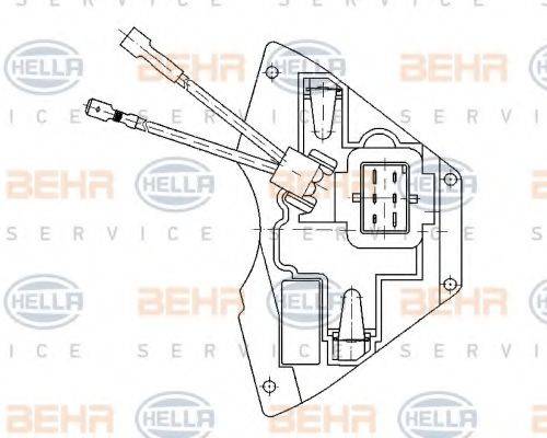 BEHR HELLA SERVICE 5HL351321171 Регулятор, вентилятор салону